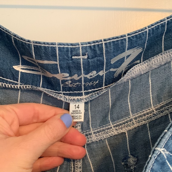 Seven7 Wide Leg Striped Jeans - Picture 5 of 7